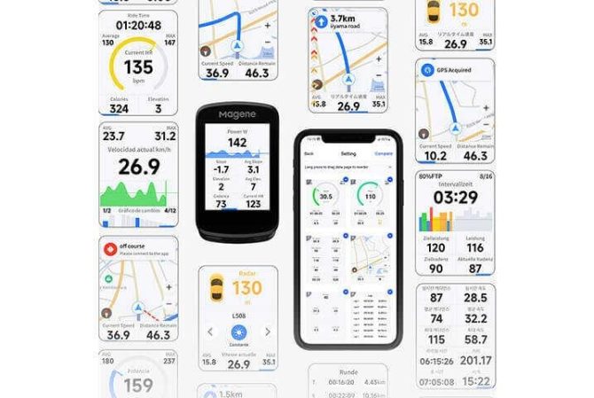 MAGENE C606 GPS Bisiklet Bilgisayarı Renkli Ekran