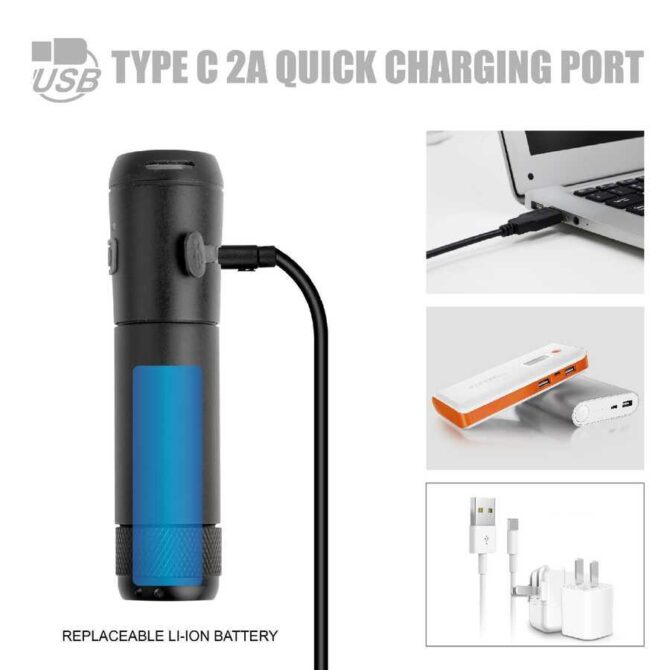 Briviga LW-F800 Usb Bisiklet Ön Far 900 Lümen - Görsel 2