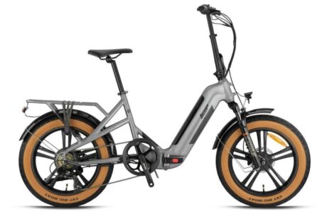 2025 Loop Coaster 20 Kolon Elektrikli Katlanır Bisiklet Fat Bike Mat Gri