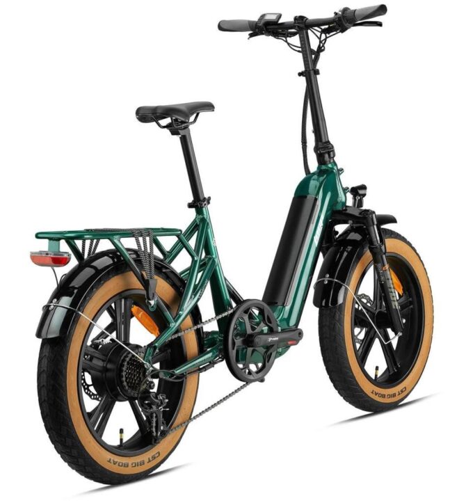 2025 Loop Coaster 20 Kolon Elektrikli Katlanır Bisiklet Fat Bike Yeşil - Görsel 2