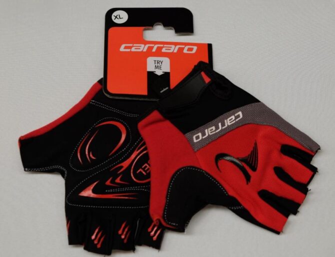 Carraro V7A Kısa Jelli Bisiklet Eldiveni Siyah-Kırmızı - Görsel 2