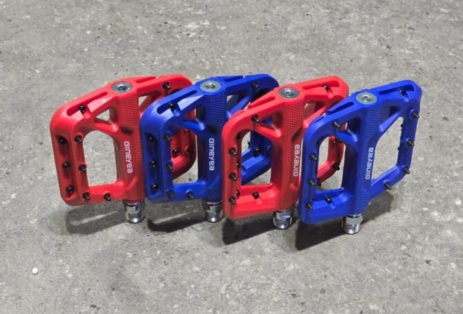 Gineyea M996 Rulmanlı Hightec Çivili Platform Trial Bmx Pedal Kırmızı - Görsel 3