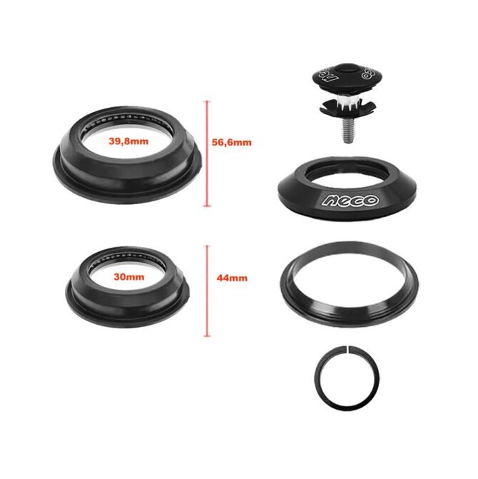 Neco H-156EBK Furş Takımı  1.5 Taper Yarı Rulmanlı Kutulu - Görsel 2