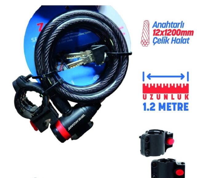 Zedonyon 511-1 Anahtarlı Kilit 12x1200mm Braketli - Görsel 2