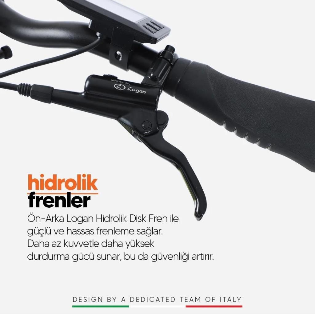 Strada E-BRO H Disk Fat Bike 20 Jant Katlanır Elektrikli Bisiklet Siyah-Mavi - Görsel 2