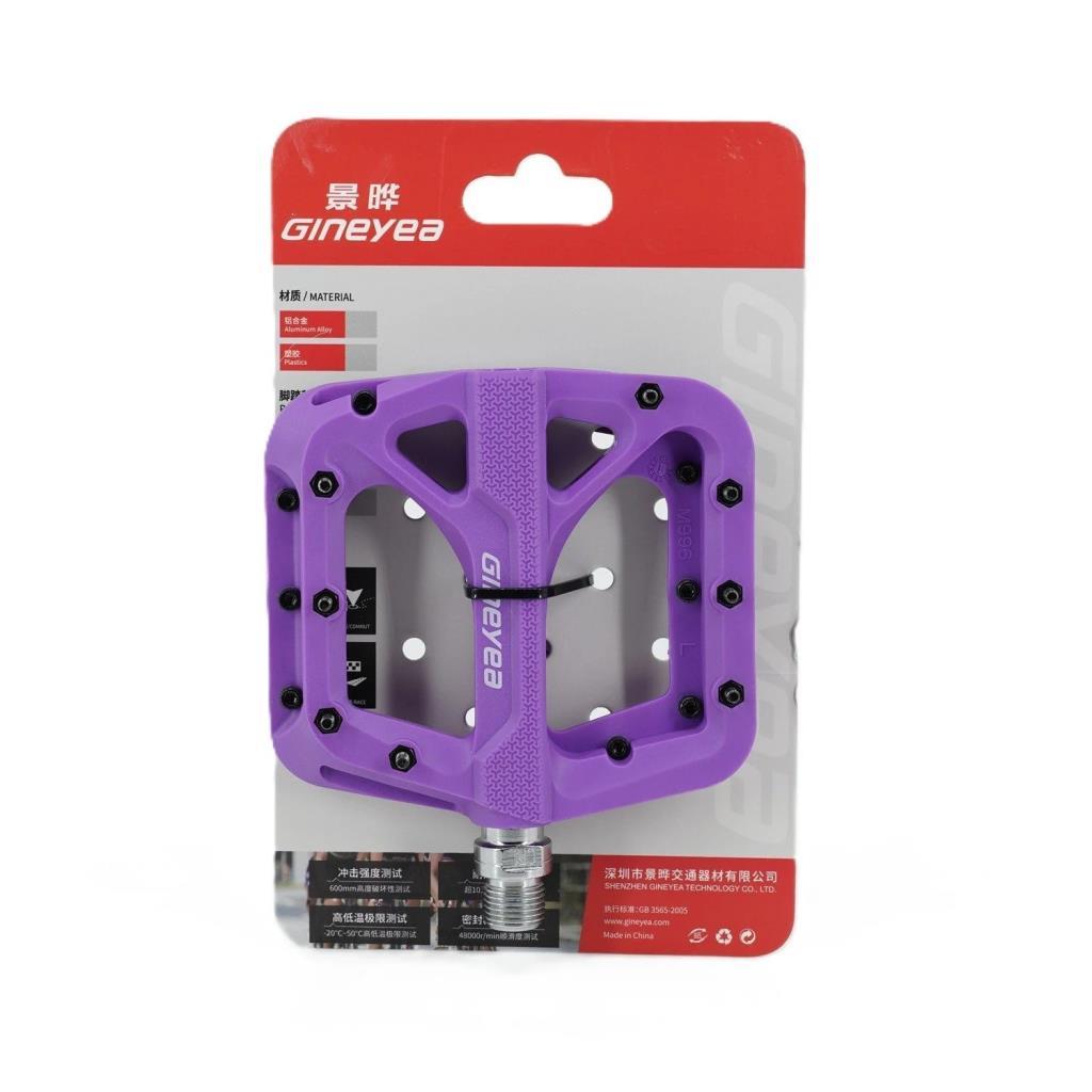 Gineyea M996 Rulmanlı Hightec Çivili Platform Trial Bmx Pedal Mor