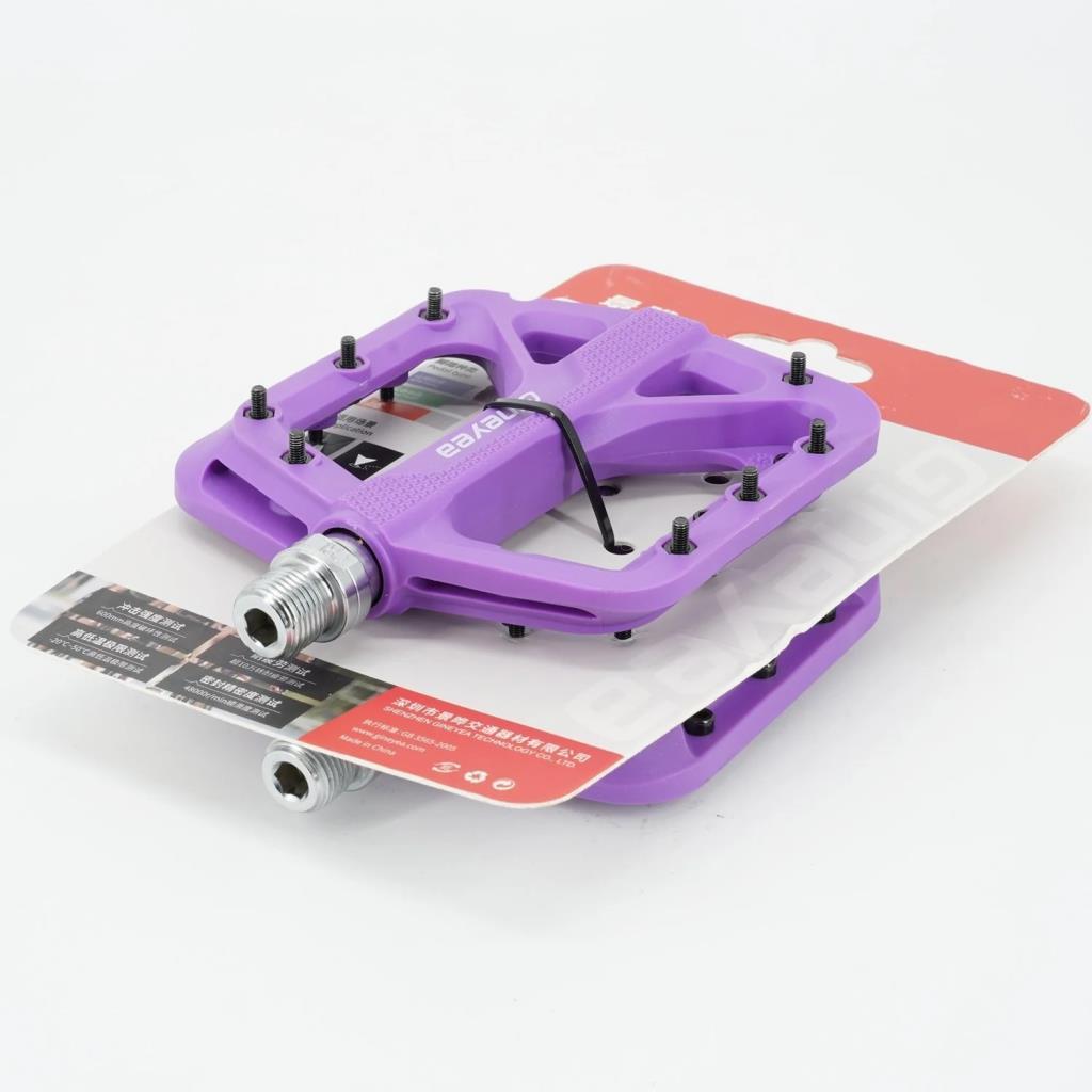 Gineyea M996 Rulmanlı Hightec Çivili Platform Trial Bmx Pedal Mor - Görsel 2