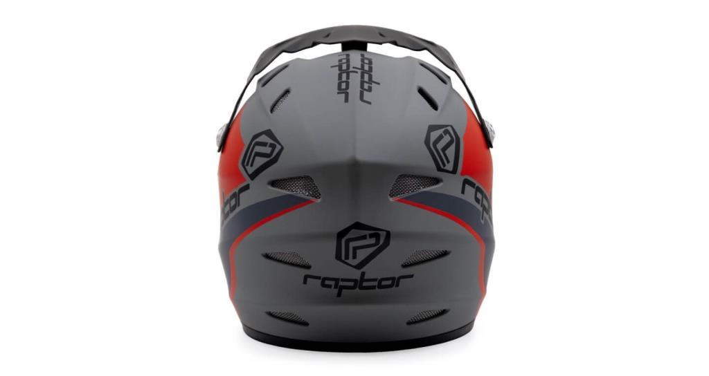 Raptor KS05 Full Face Kross Kaskı Gri/Kırmızı - Görsel 2
