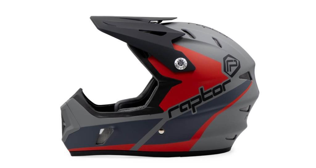 Raptor KS05 Full Face Kross Kaskı Gri/Kırmızı - Görsel 3