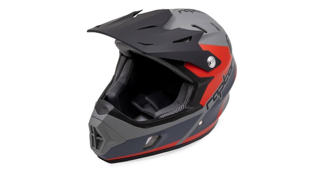 Raptor KS05 Full Face Kross Kaskı Gri/Kırmızı - Görsel 4