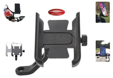 CARUB Motosiklet Telefon Tutucu Metal Ayarlı