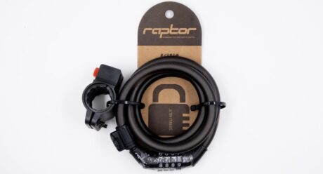 Raptor Şifreli Bisiklet Kilidi 12x120cm Siyah