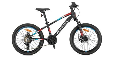 2026 Kron XC 75 M Disk 20 Jant Çocuk Bisikleti Mat Siyah/Kırmızı/Mavi