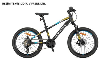 2026 Kron XC 75 V Fren 24 Jant Çocuk Bisikleti Mat Siyah/Sarı
